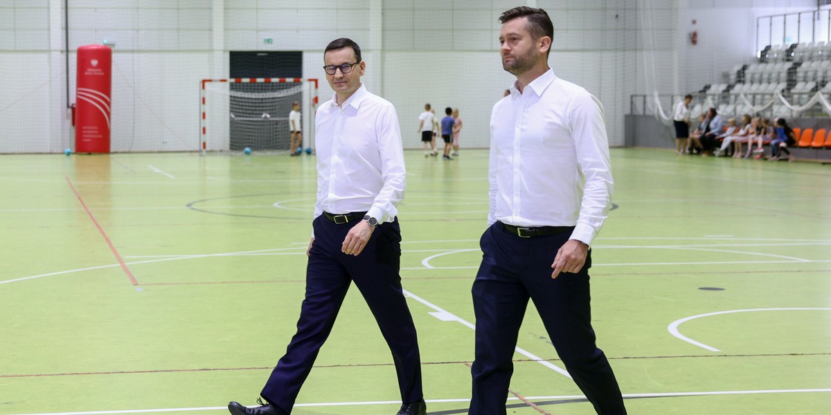 Premier i minister sportu w Raszynie.