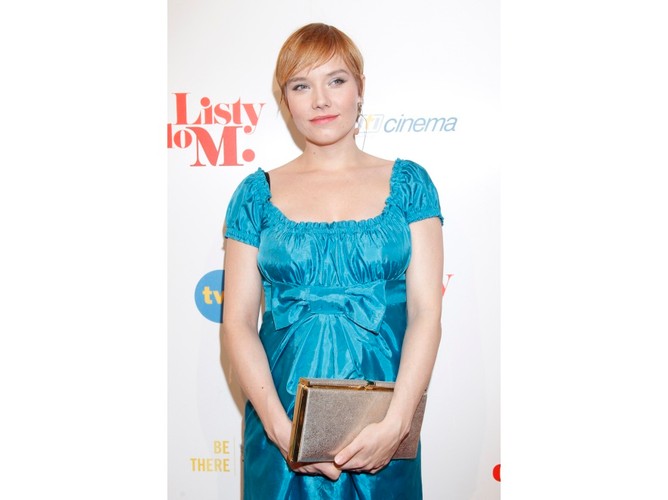 Na premierze 'Listów do M.' aktorka pojawiła się w rzucającej się w oczy błędkitnej sukience.