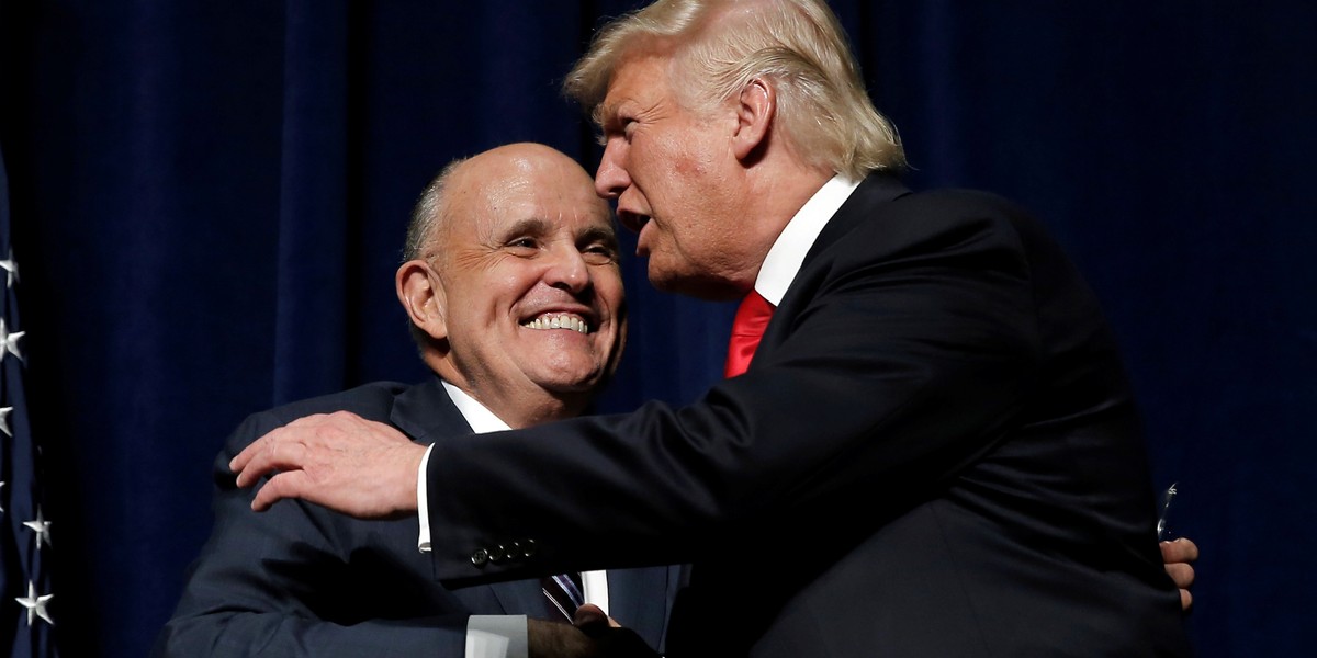 Rudy Giuliani and Donald Trump.