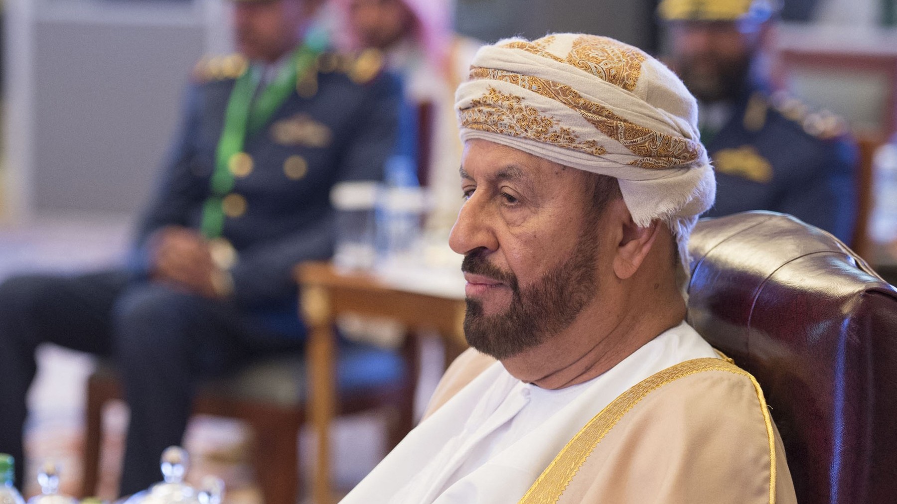 Ománsky minister zahraničných vecí Badr al-Búsajdí. 