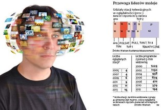 Oglądalność dużych polskich stacji telewizyjnych spada