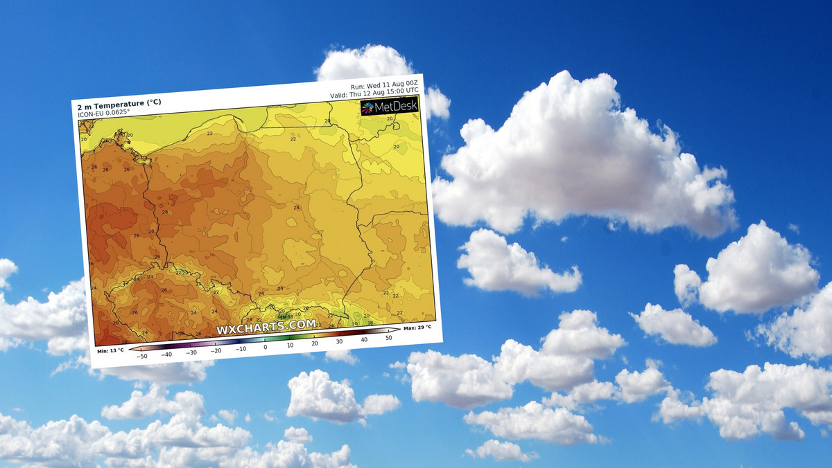 Prognoza pogody na czwartek, 12 sierpnia. Dużo słońca i bardzo ciepło