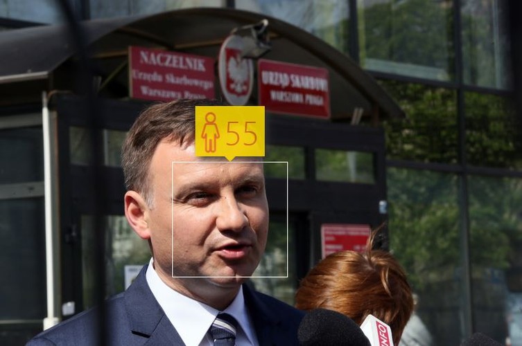Andrzej Duda i jego wiek według How-Old.net