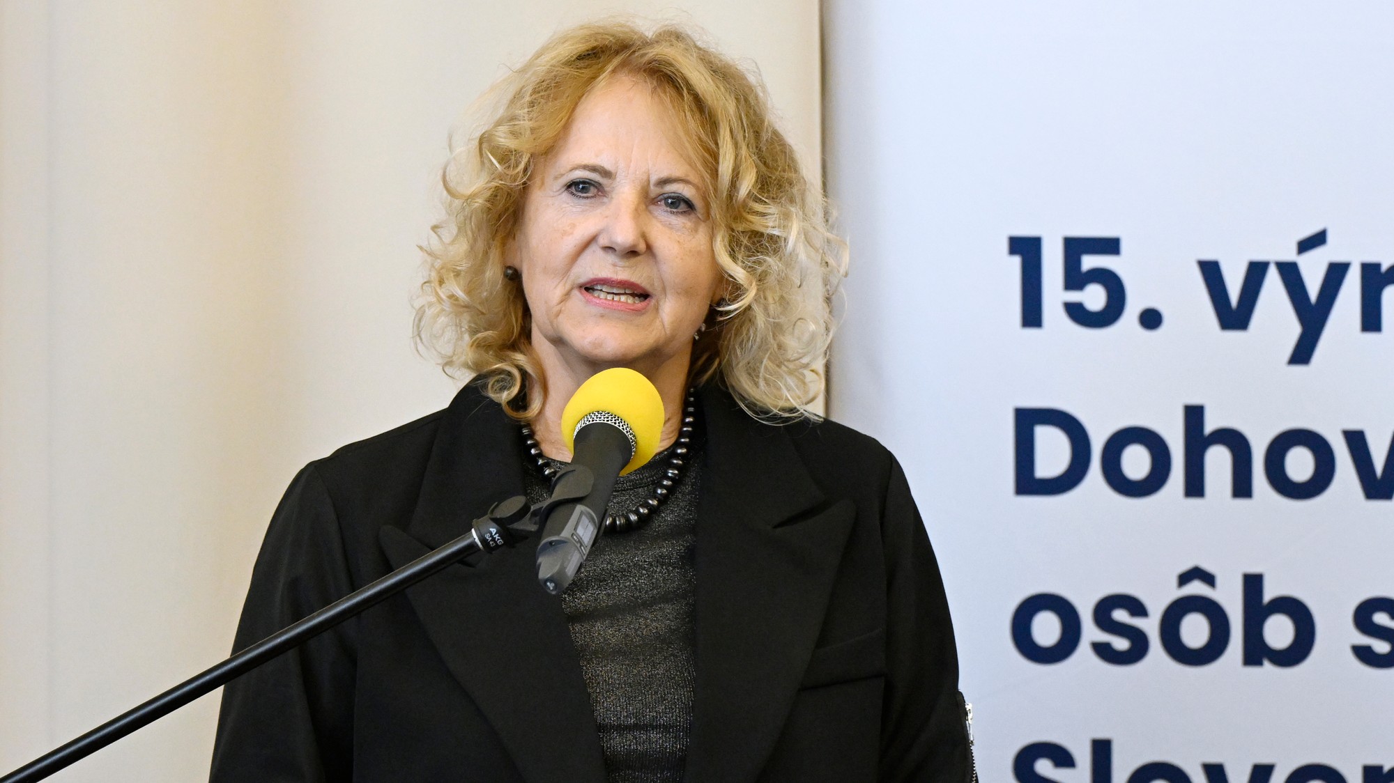 Na snímke komisárka pre osoby so zdravotným postihnutím Zuzana Stavrovská vystupuje s príhovorm na konferencii pri príležitosti 15. výročia ratifikácie Dohovoru o právach osôb so zdravotným postihnutím v Bratislave v stredu 17. septembra 2025, FOTO TASR - Pavel Neubauer
