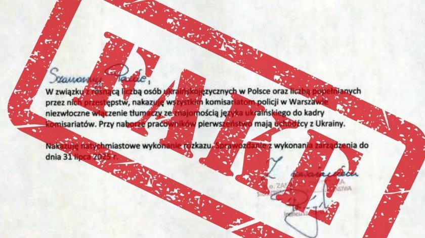 In Warsaw, do the police employ refugees from Ukraine? « Disinformation »