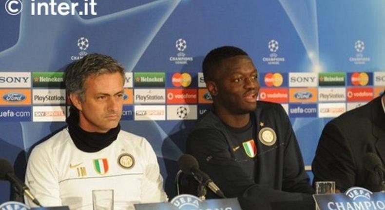 Jose Mourinho and Sulley Muntari