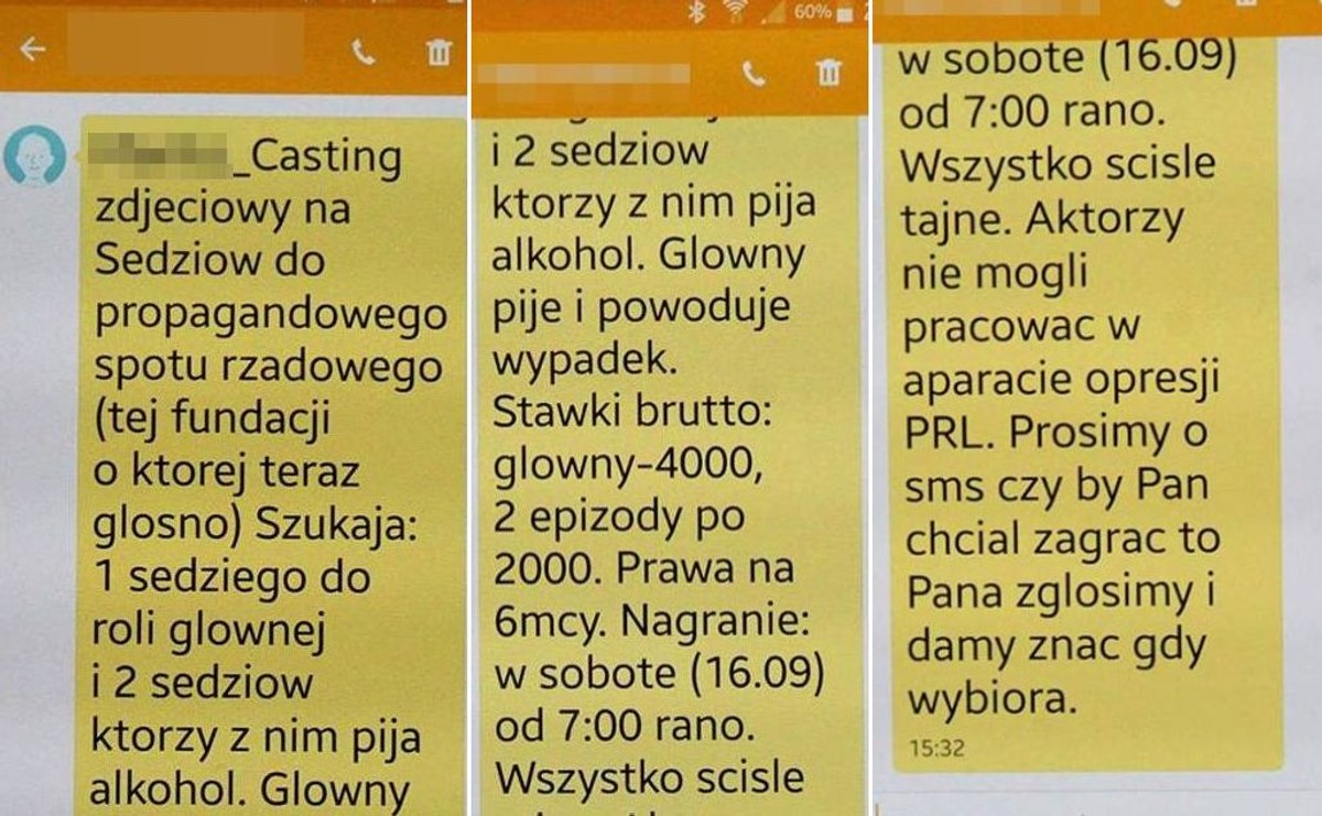 SMS-owa rekrutacja do roli sędziego, który pod wpływem alkoholu powoduje wypadek