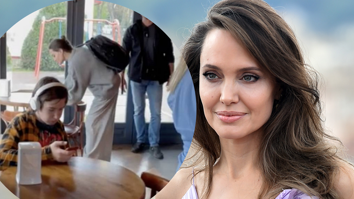 Angelina Jolie we Lwowie. Chłopiec jej nie poznał, bo siedział w telefonie