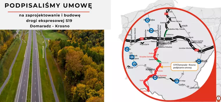 Podpisano umowę na budowę kolejnego odcinka drogi S19 Via Carpatia