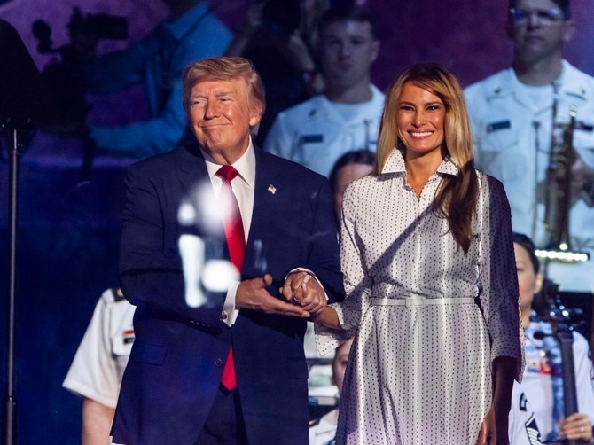 Proslava Dana nezavisnosti u Vašingtonu: Donald i Melanija Tramp