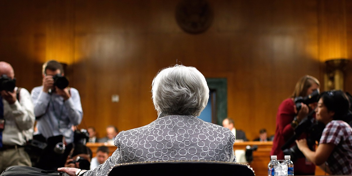 Here comes Janet Yellen ...