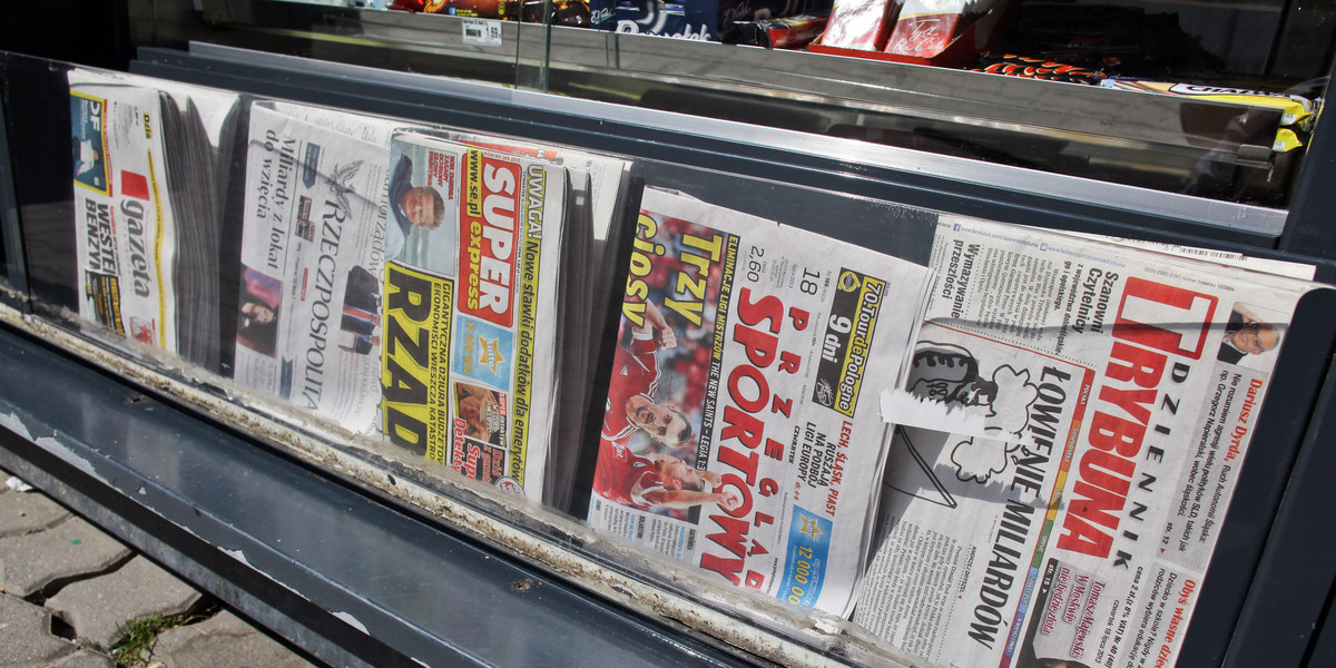 Sprzedaż papierowych gazet spada od dłuższego czasu