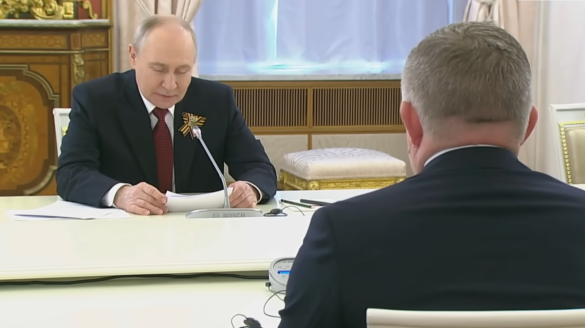 Robert Fico počas rokovania s Vladimirom Putinom, Moskva, máj 2026