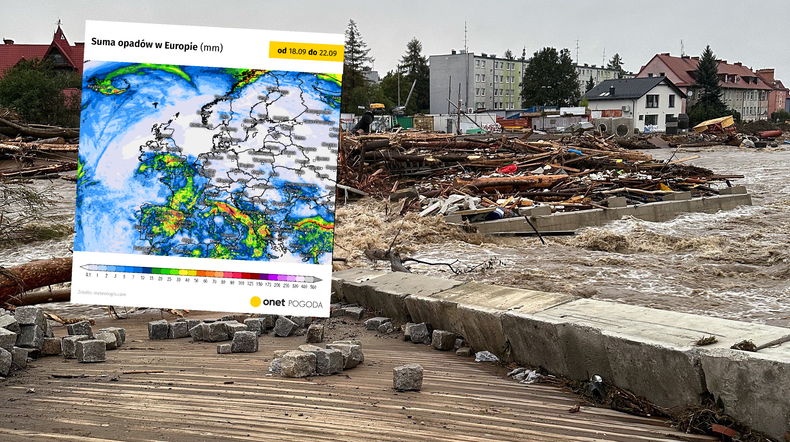 Ulewy nie ustępują. Europa zagrożona kolejnymi powodziami (screen: meteologix.com)