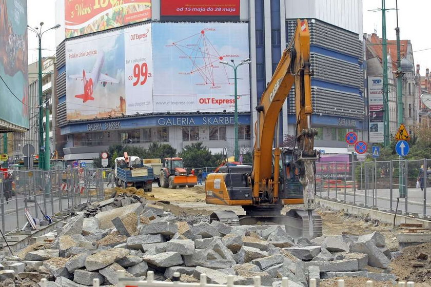 remont torowiska na Warszawskiej w Katowicach