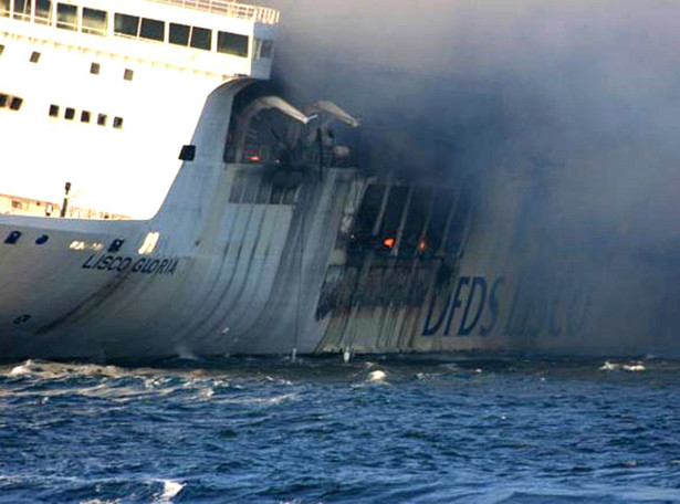 Milionowe straty po pożarze promu na Bałtyku