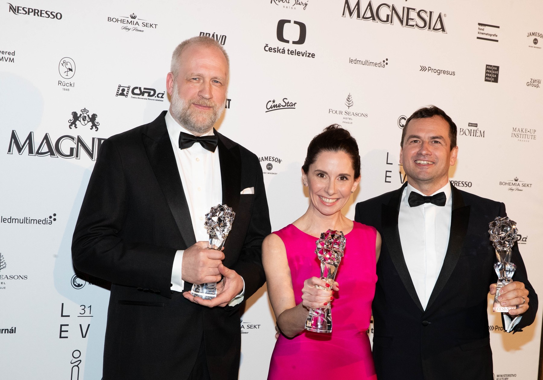 Zľava Peter Bebjak, Iva K. Jestřábová a Rastislav Šesták.