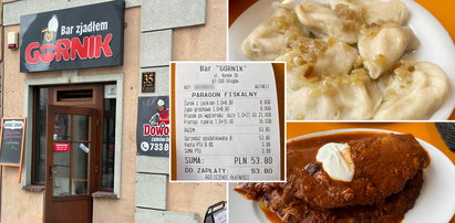 Rachunek w barze mlecznym w Głogowie. Ile zapłaciliśmy za obiad?