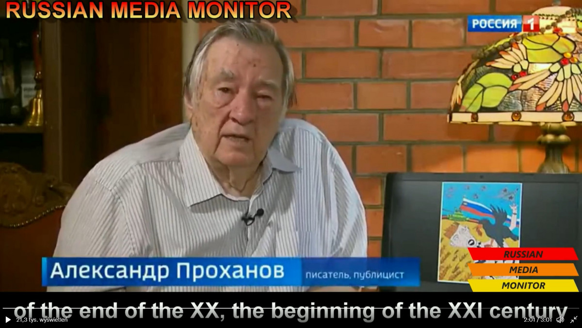 Odpłynął na wizji rosyjskiej telewizji. "Jestem narodowym skrybą"
