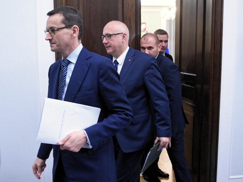 Mateusz Morawiecki oraz szef MSWiA Joachim Brudziński