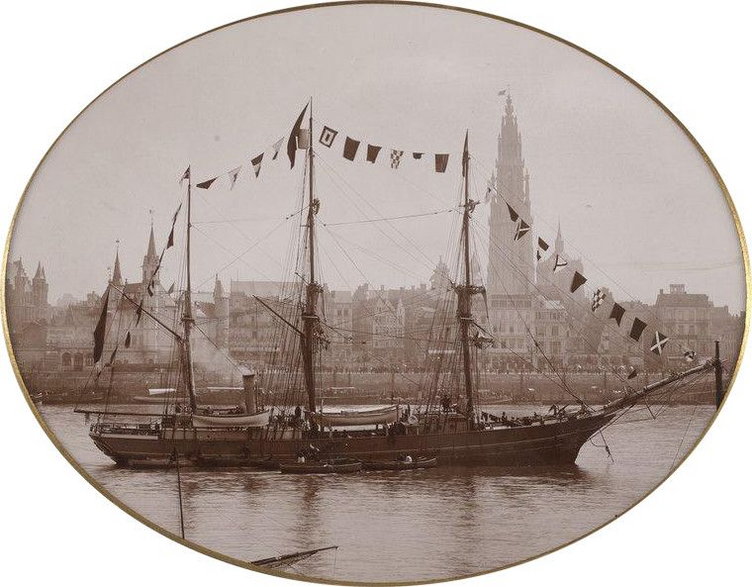 Powrót ekspedycji do Antwerpii (1899 rok) (fot. domena publiczna)