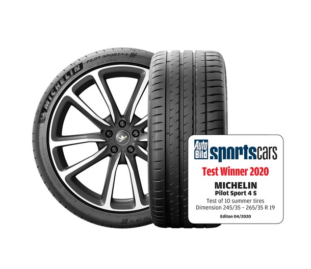  Michelin Pilot Sport 4 S – zwycięzca testu Auto Bild Sportscars – opublikowanego 13 marca 2020 roku