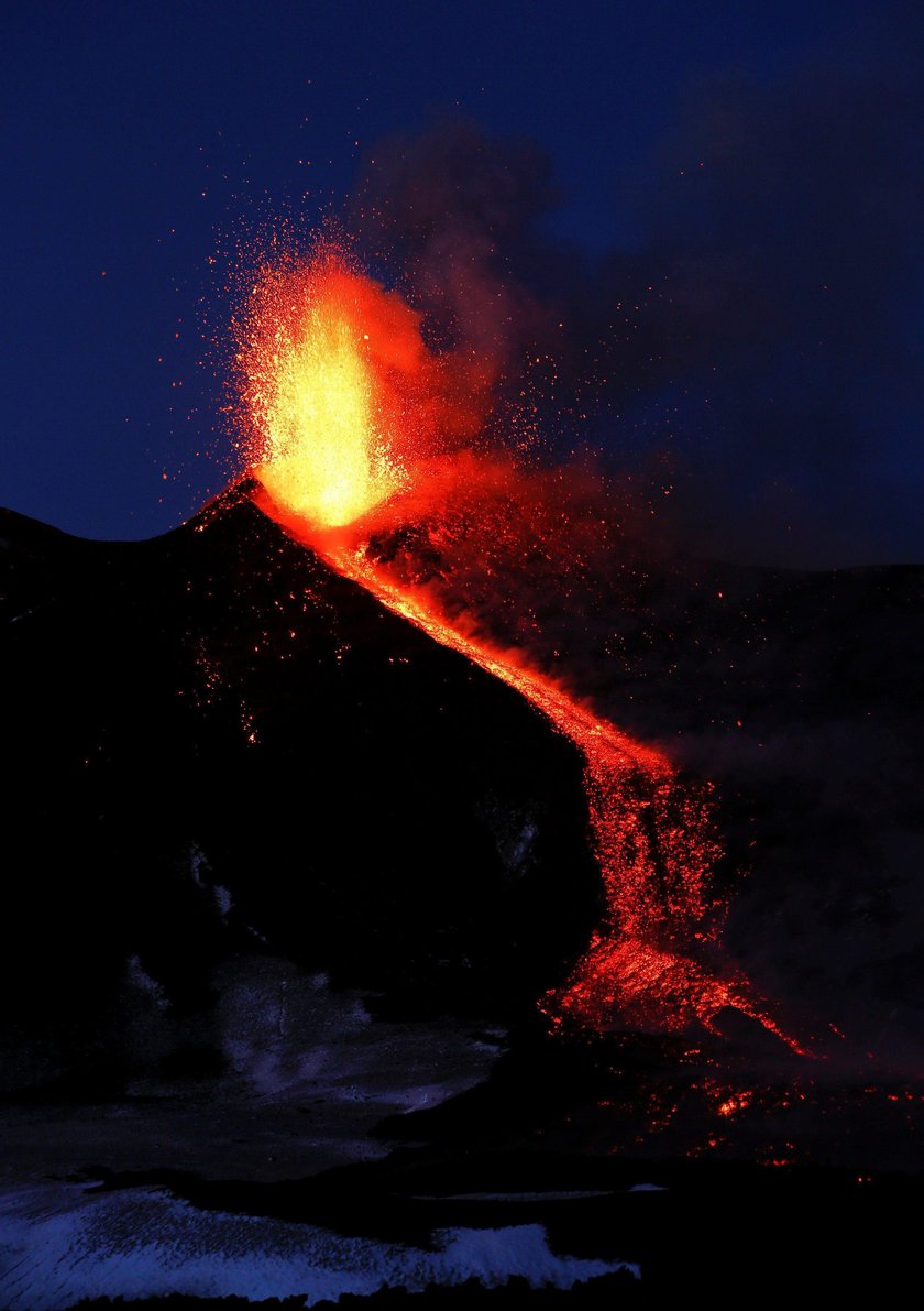 Erupcja dostarczyła spektakularnych zdjęć i nagrań