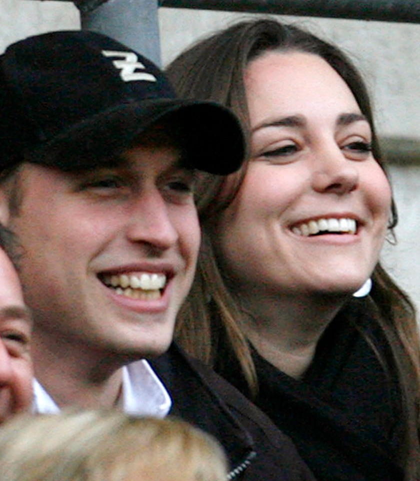 File photograph shows Britain's Prince William and his girlfriend Kate Middleton reacting during the Six Nations international rugby union match against Italy at Twickenham in London