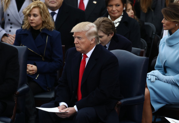 Donald Trump w czasie zaprzysiężenia na 45. prezydenta USA, Waszyngton, 20.01.2017