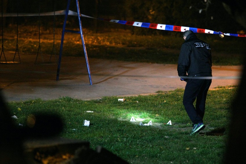 Uviđaj nakon ranjavanja Vedrana Repčića na Voždovcu