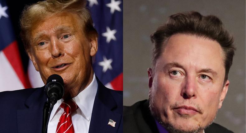 Donald Trump did most of the talking when they met in Florida, Elon Musk said.Chip Somodevilla/ Getty Grzegorz Wajda/Getty