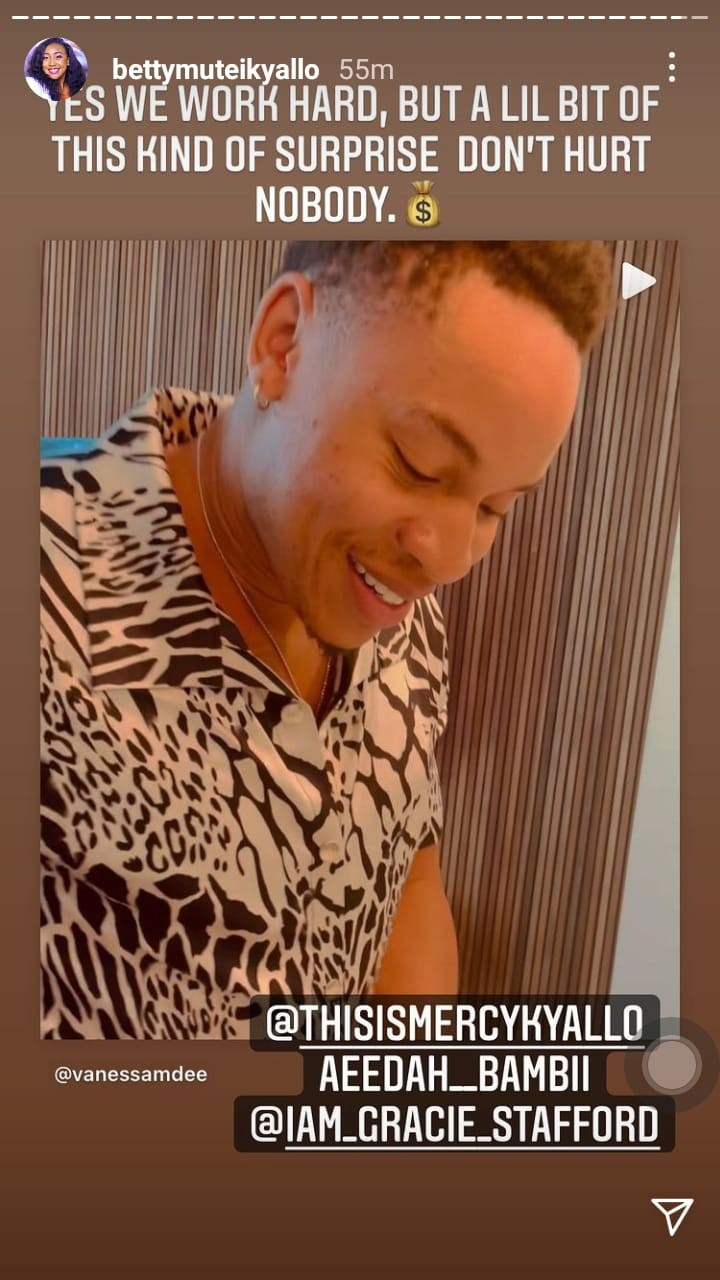 Betty Kyallo's reaction 