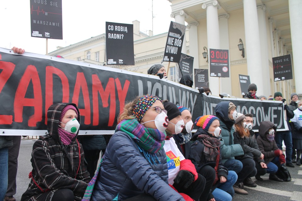 Protest antysmogowy Warszawa. Piotr Halicki 13