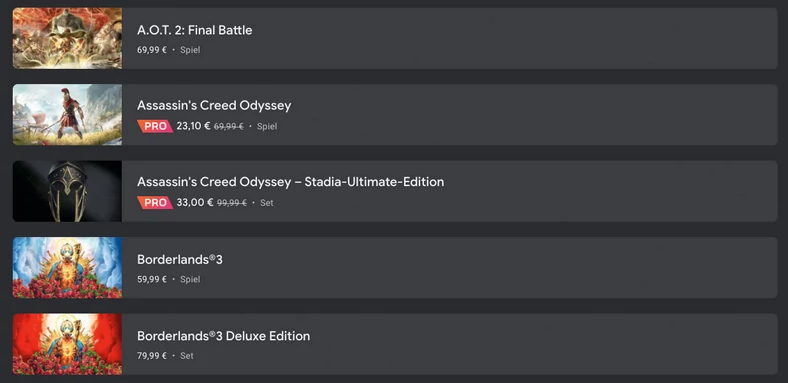 Sklep Stadia oferuje już teraz wiele gier – niestety często za ceny z księżyca. Dlatego gracze nie powinni od razu się decydować, warto poczekać na promocje