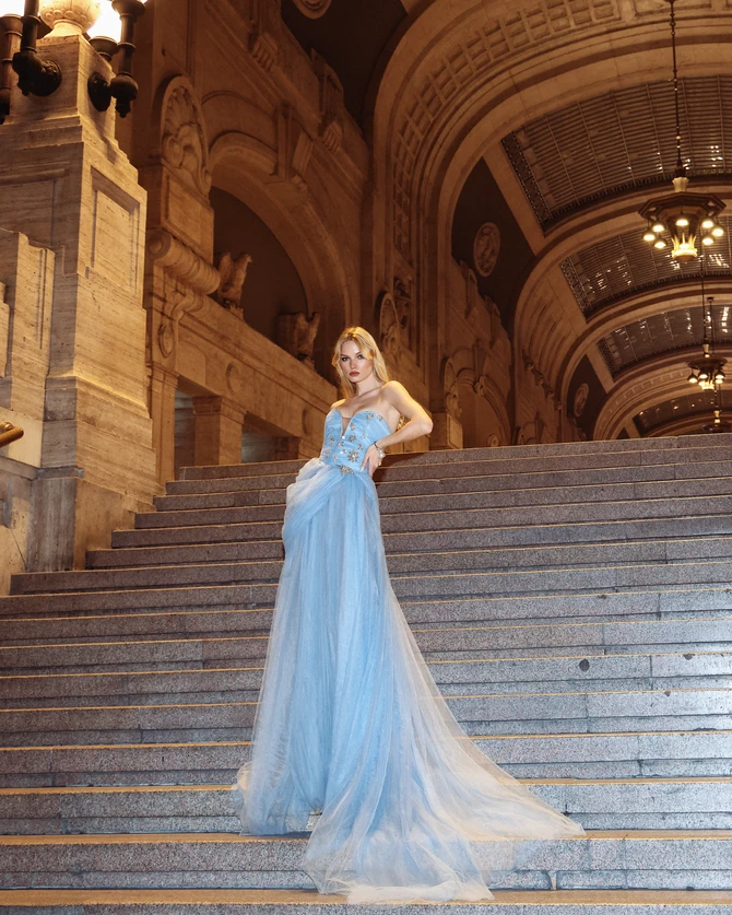 Bebiplava haljina iz nove kolekcije Stefana Đokovića