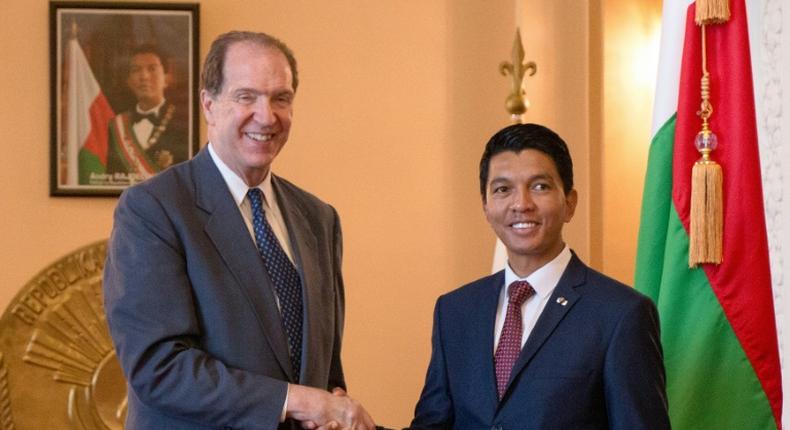 World Bank President David Malpass met with Madagascar's President Andry Rajoelina on his first trip after taking his post