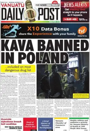 Okładka Vanatu Daily Post (za reddit)