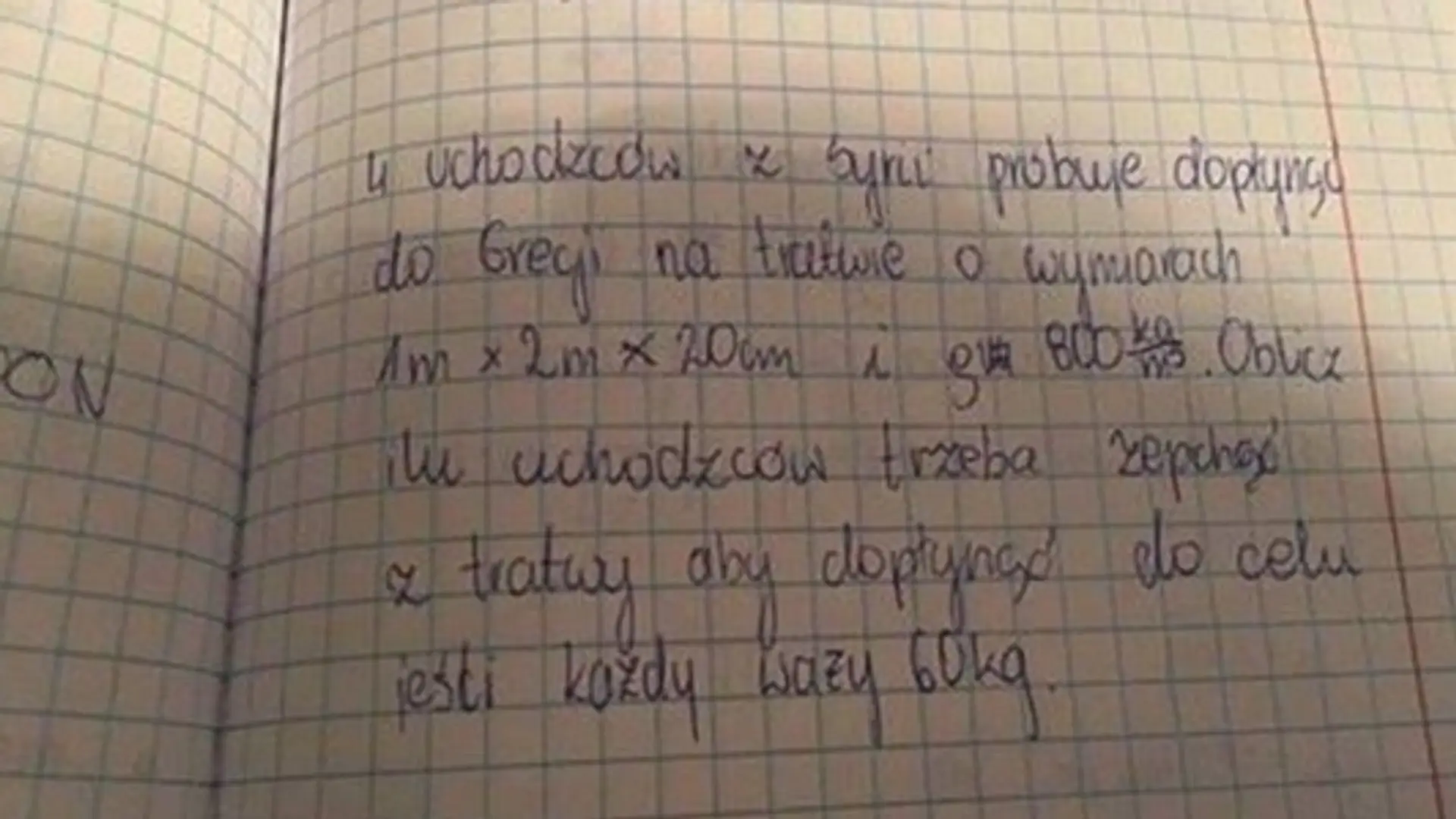 Kontrowersyjne zadanie w polskiej szkole. "Ilu uchodźców trzeba zepchnąć, żeby tratwa dopłynęła do celu?"