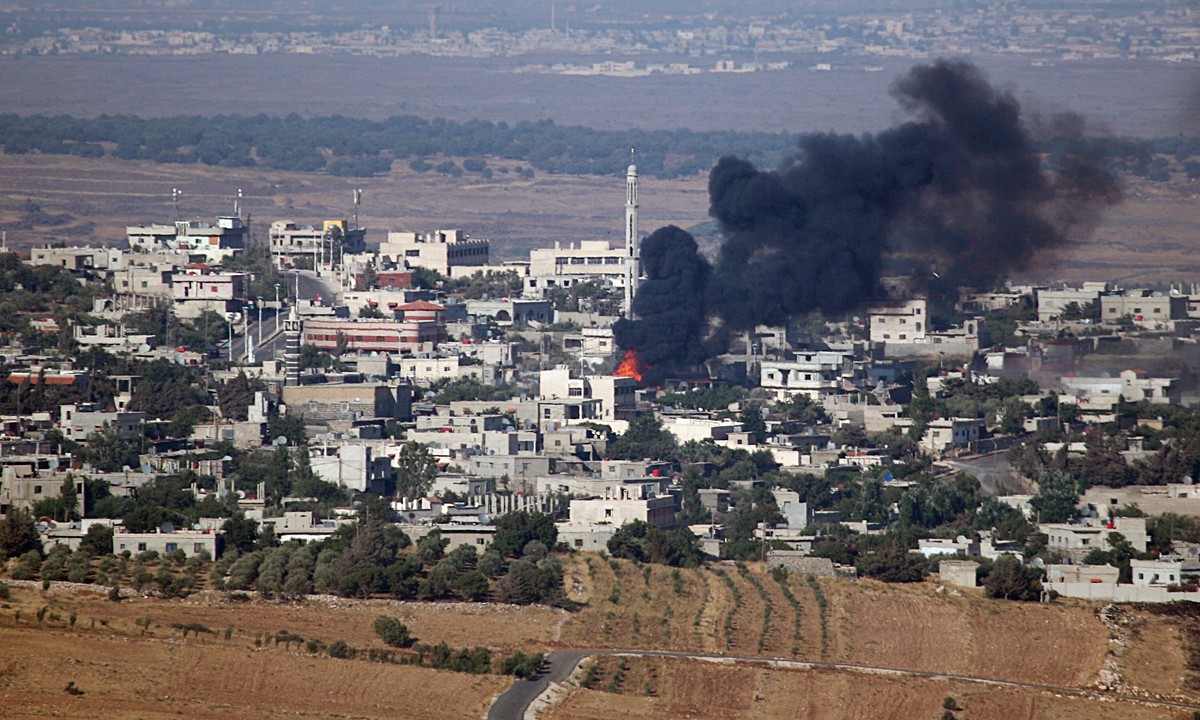 Wioska Jbatha Al-khashab 45 kilometrów od Damaszku