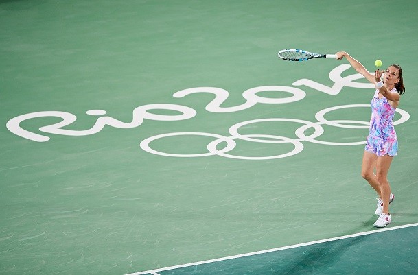 Agnieszka Radwańska podczas treningu w Rio de Janeiro