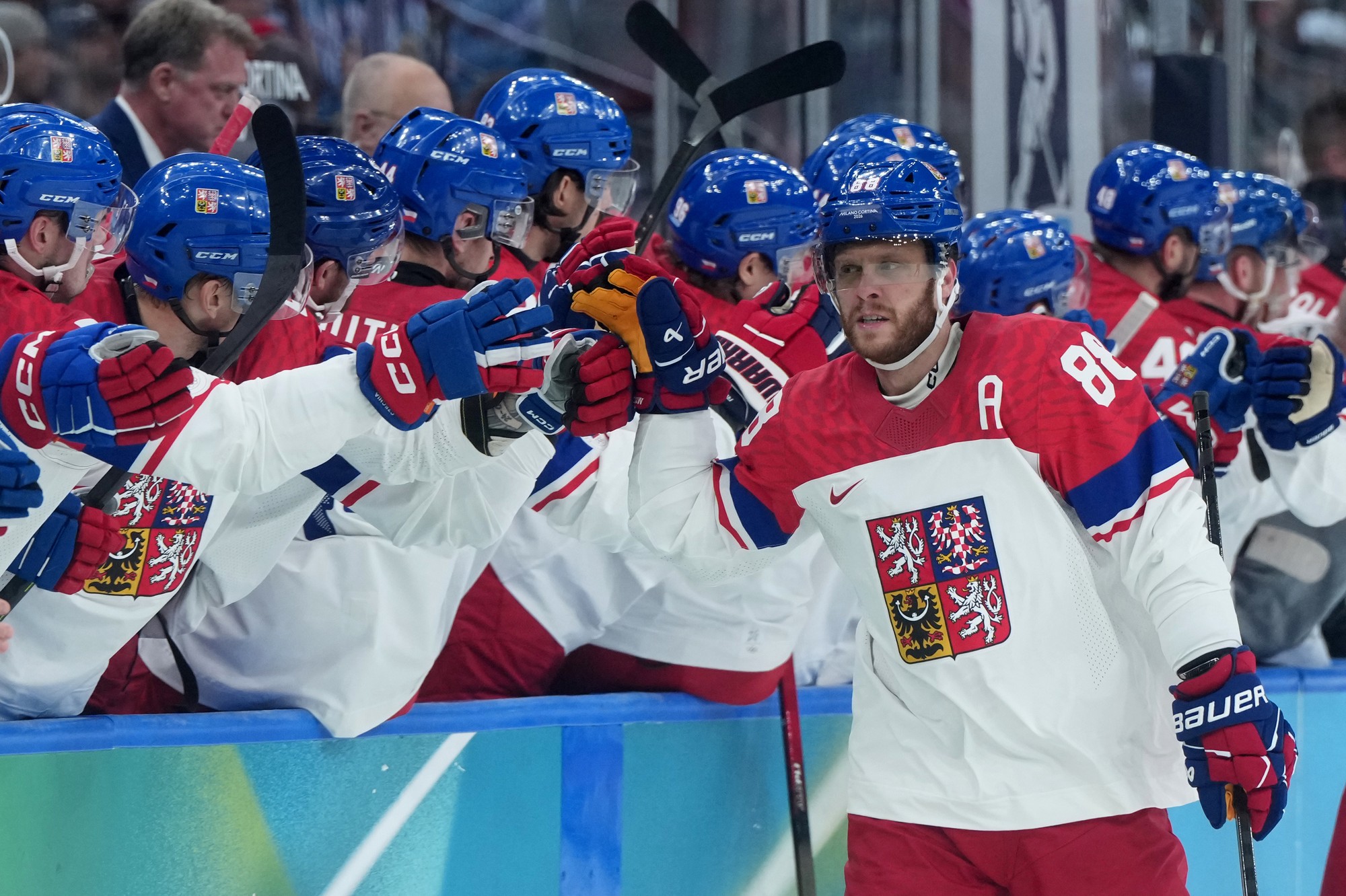 Zápas na ZOH 2026: Česko - Kanada. 