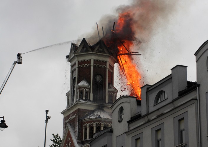 Białystok, pożar w kościele