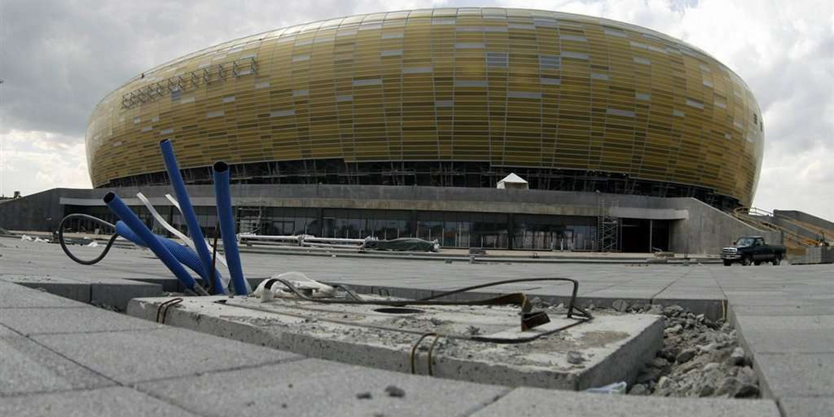 Stadion w Gdańsku jest wciąż jednym wielkim placem budowy