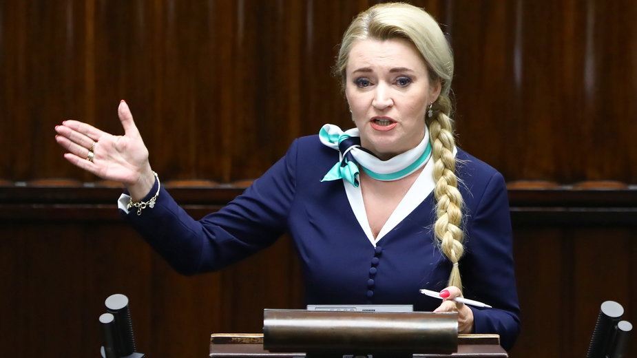 Posłanka KO Marta Wcisło podczas posiedzenia Sejmu w Warszawie