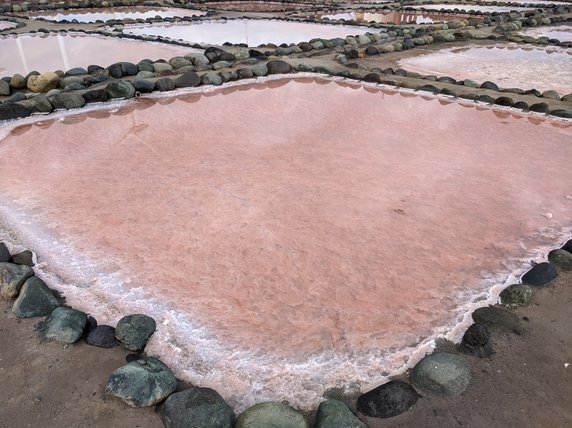 Baseny ewaporacyjne w Salinas de Pozo Izquierdo/Salinas de Tenefé. Gran Canaria.