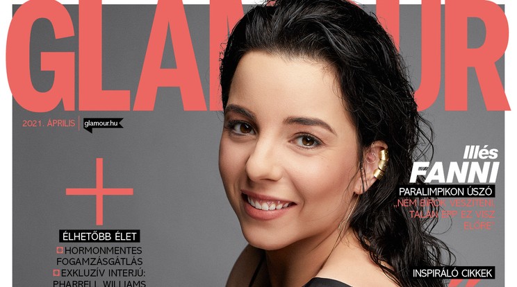 GLAMOUR magazin címlapján Illés Fanni paralimpikon 