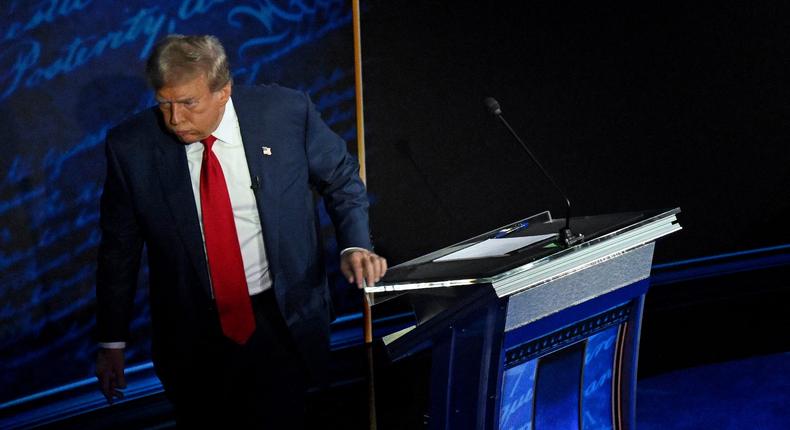 Former President Donald Trump has repeatedly declared he won his debate against Vice President Kamala Harris, but even his reactions show he did not.Saul Loeb/AFP/Getty Images