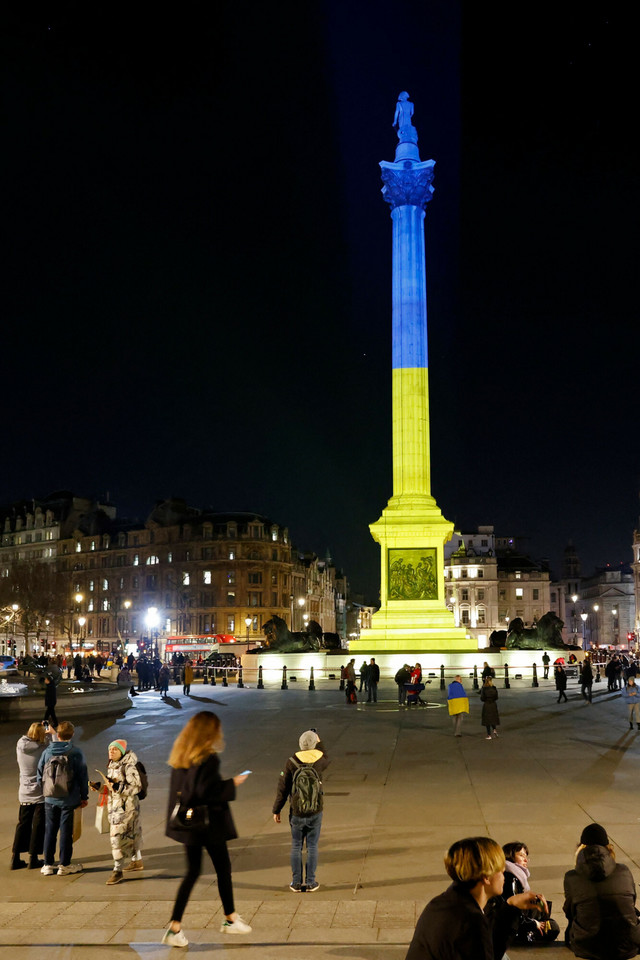 Kolumna Nelsona na Trafalgar Square w Londynie (Wielka Brytania)