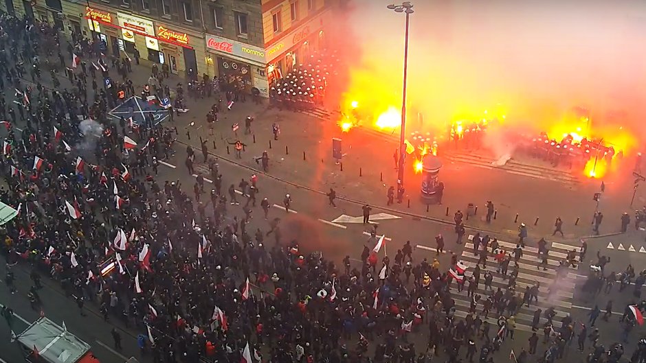 Co się działo podczas Marszu Niepodległości? Opublikowano monitoring