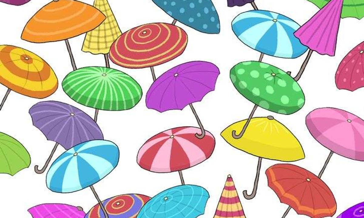 Znajdź dwa identyczne parasole. Masz na to tylko pięć sekund
